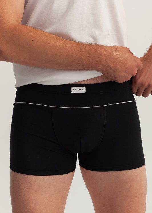 Boxeri Bărbați Bumbac Negru