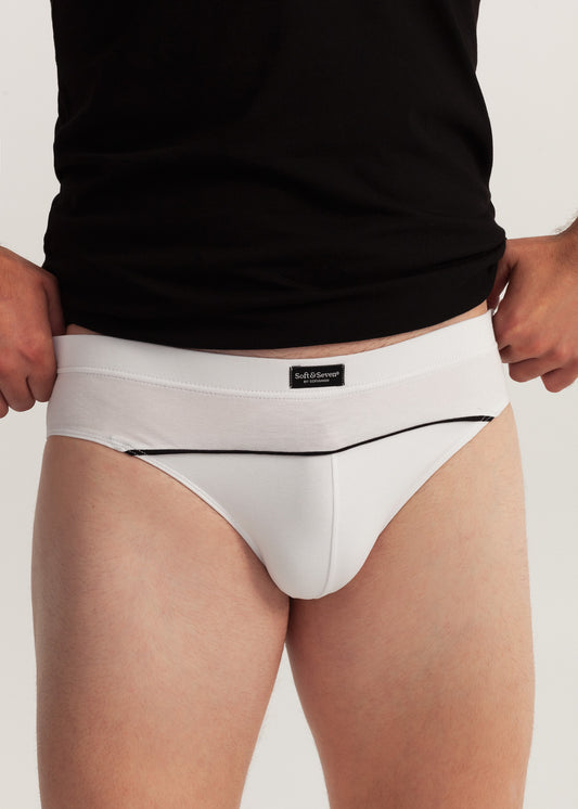 Chiloți Bărbați Bumbac Alb