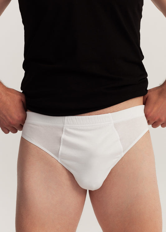 Chiloți Bărbați Bumbac Alb