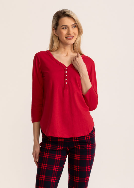 Pijama Damă Tartan Bumbac