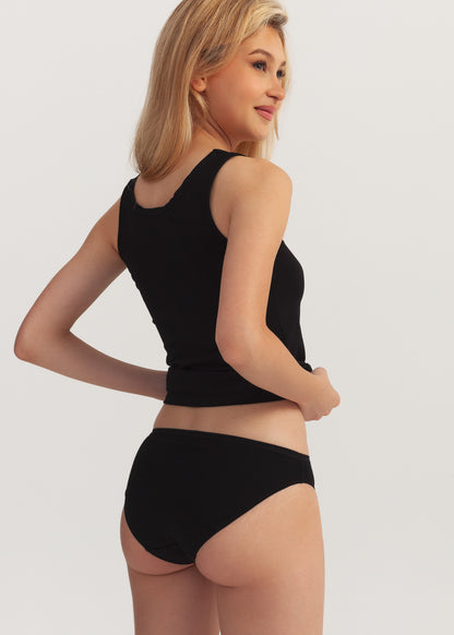 Chilot Clasic Dama Bumbac Negru