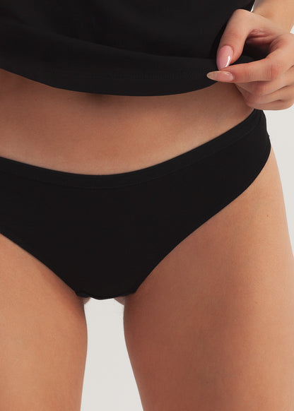 Chilot Tanga Dama Bumbac Negru