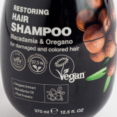 Șampon cu ulei de macadamia și oregano pentru păr colorat și deteriorat