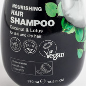 Șampon cu ulei de cocos și lotus pentru păr uscat și tern